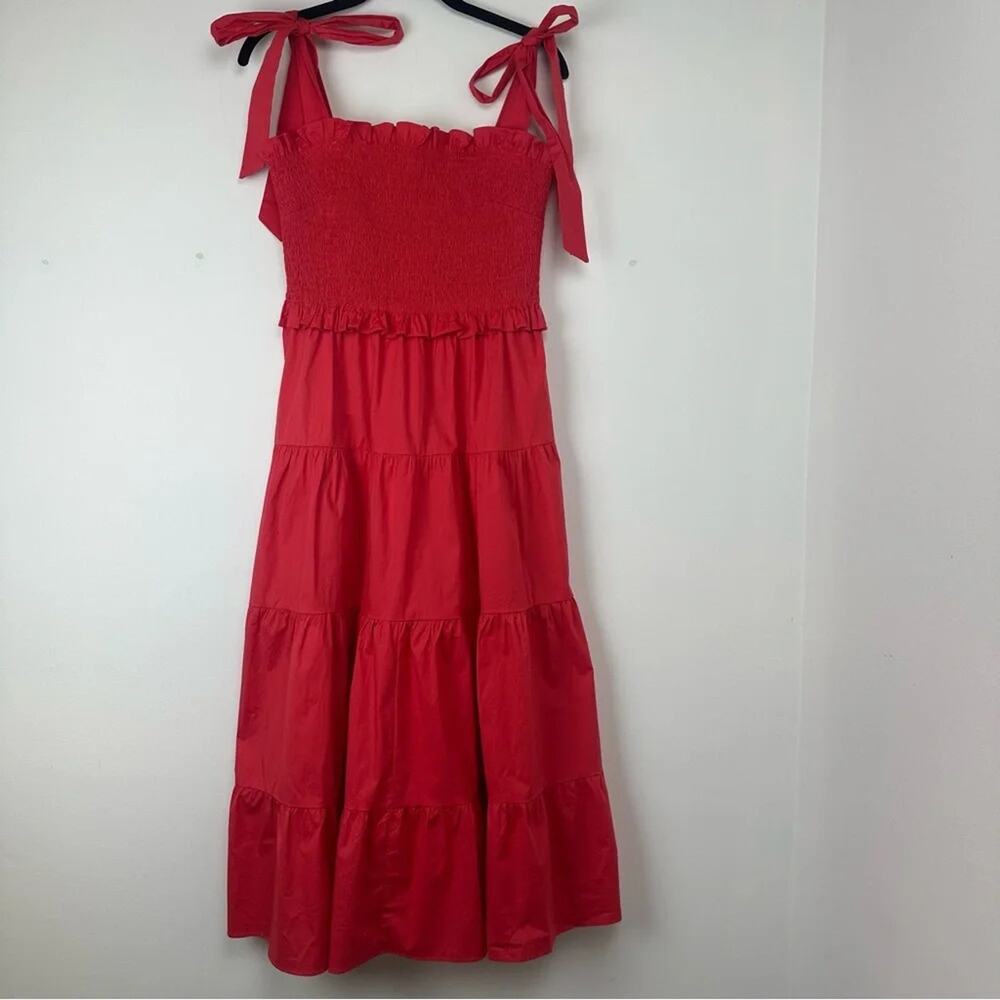 Tuckernuck Red Midi Dress with Bow Straps